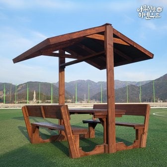 미엔우드 정품형 야외 지붕형 테이블 야외용 정자 파고라 정원 카페 파걸러 테라스 원두막