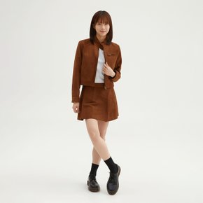 신세틱레더 스웨이드 미니 스커트_SPWHF49W14