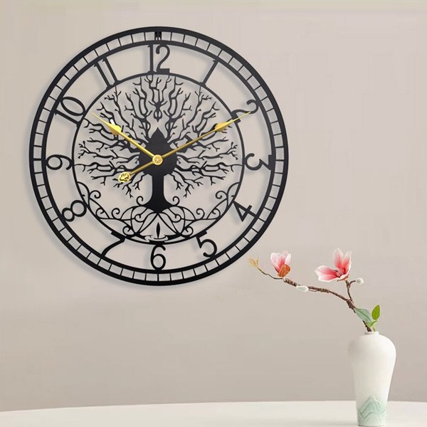 빈티지 스타일 무소음 원형 인테리어 벽시계