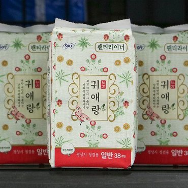 신세계 규격 LG생활건강 바디피트 귀애랑 팬티라이너 일반 38p