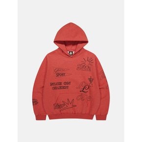 Stencil Hoodie Red