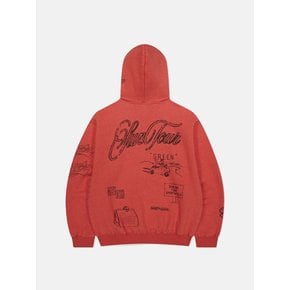 Stencil Hoodie Red