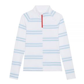 GFORE 지포어 OFFSET STRIPE QUARTER ZIP (G4LS23K503-SNO) (여성 오프셋 스트라이프 쿼터 짚)