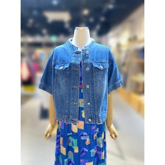 베네통 [여주점] 프레이드 모크넥 데님 점퍼 (BAJP95531)