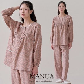 국산 여성 잠옷 세트 순면 개버딘 긴팔 봄 가을 겨울 여자 파자마 홈웨어 커플 신혼부부 6166