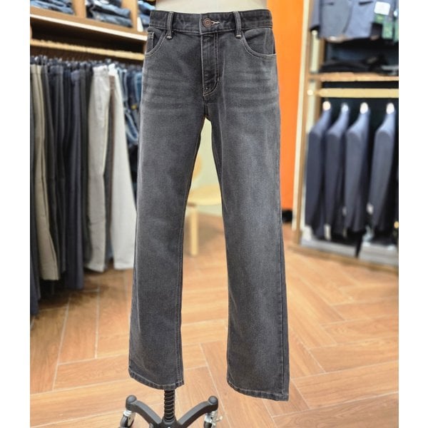 [여주점] 코오롱 브렌우드 남성 스탠다드핏 기모 그레이 데님 청바지 BRPDW25442GYX