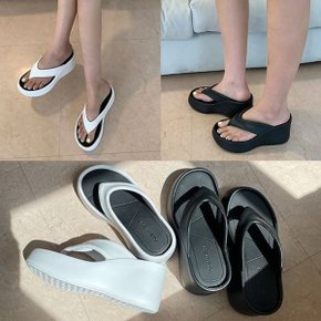 웨지통굽쪼리 9cm 여성슬리퍼 여름슬리퍼 통굽샌들 여성통굽 쪼리...