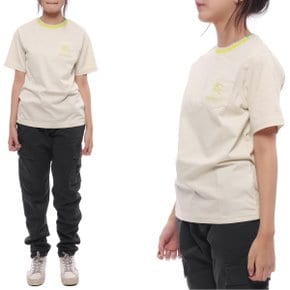 [부산점] 24SS EKD 로고 자수 반팔티셔츠 (8079784 WHEAT 24S)