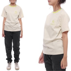 [부산점] 24SS EKD 로고 자수 반팔티셔츠 (8079784 WHEAT 24S)
