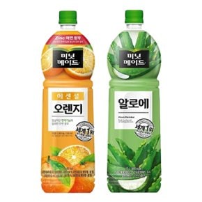 [한번에먹자] 미닛메이드 에센셜 오렌지 1.5L 3페트 + 미닛메이드 알로에 1.5L 3페트, 총 6페트