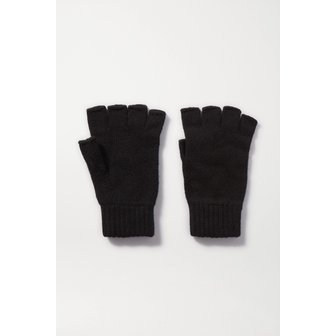 JOHNSTONS OF ELGIN 존스톤스 오브 엘긴 넷 서스테인 캐시미어 핑거리스 장갑 블랙 17428787259095029