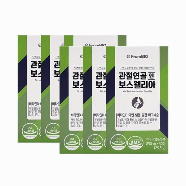 [프롬바이오] 관절연골 엔 보스웰리아 850mg x 30정 (6개) (S35334851)
