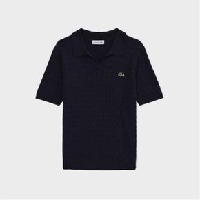 [시흥점] 여성 케이블 반팔 스웨터 폴로 셔츠 PF025E-55N