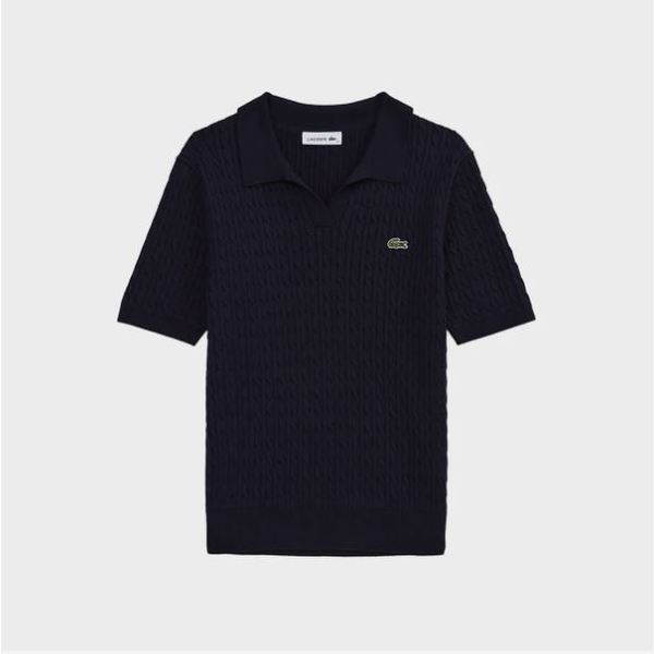 [시흥점] 여성 케이블 반팔 스웨터 폴로 셔츠 PF025E-55N