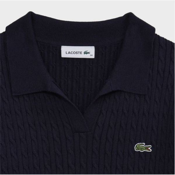 [시흥점] 여성 케이블 반팔 스웨터 폴로 셔츠 PF025E-55N