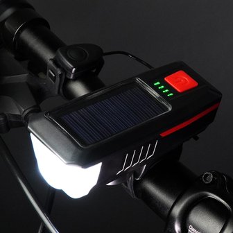 에이스피드 자전거 킥보드 태양광 충전 라이트 전조등 전자벨 LED 용품