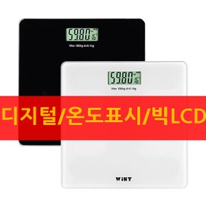 체중계 WBS-018 디지털 전자식 온도표시 배터리표시 안전강화유리