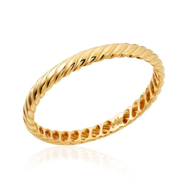 [모룬] 14K 플로우 스파이럴 2mm 올밴드 할로우링 반지 MOR41684