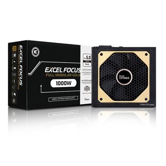  [에너지옵티머스] EXCEL FOCUS 1000W 80PLUS GOLD 풀모듈러 ATX 3.0(PCIE5) (ATX/1000W)