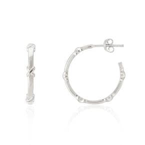 아우리 주얼리 이어링 E1293 Deia Piccolo Sterling Silver Kiss Hoop Earrings