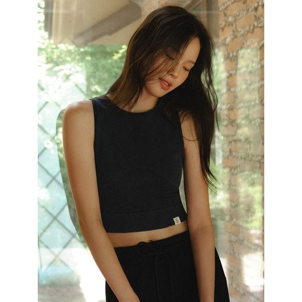 심리스 베이직 크롭탑