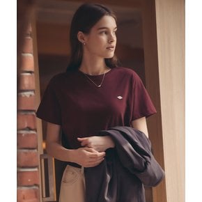 Silket cotton half sleeve t-shirt_Burgundy