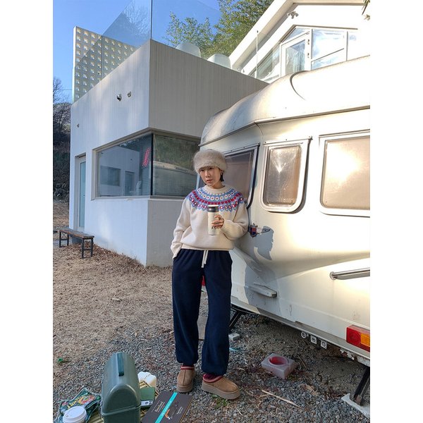 뽀송 플리스 조거팬츠__NAVY