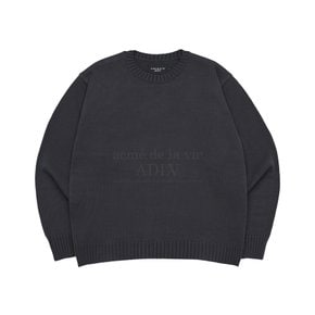 Y2K STAR LOGO KNIT CHARCOAL-Y2K스타