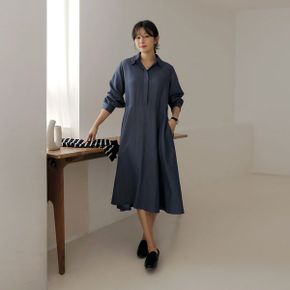 헤돈 카라 훌 플레어 원피스_P418195714