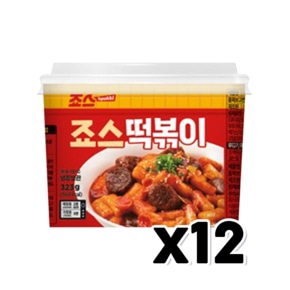 죠스떡볶이 순대포함 즉석용기컵 323g x 12개