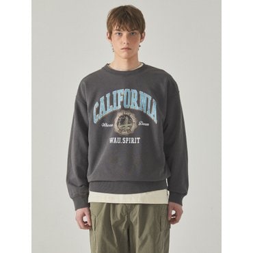 후아유 Garment Dyed Graphic Sweatshirt  WHMWF2224U