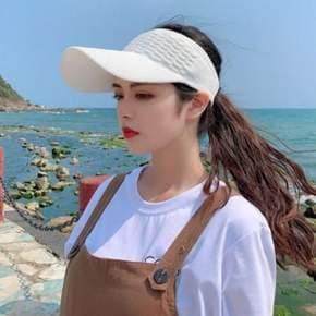 니트 스포츠 메쉬 썬캡 챙 모자 햇빛 자외선 차단 패션모자 밴딩 햇