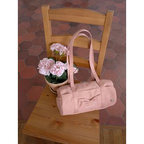 Fluffy ribbon bag_rose pink