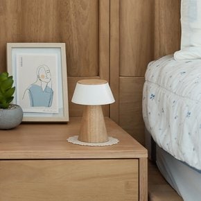 모카 우드 인테리어 무선 충전식 LED 무드등 감성 캠핑 여행 아이방 침실 침대 조명 LED램프 수유
