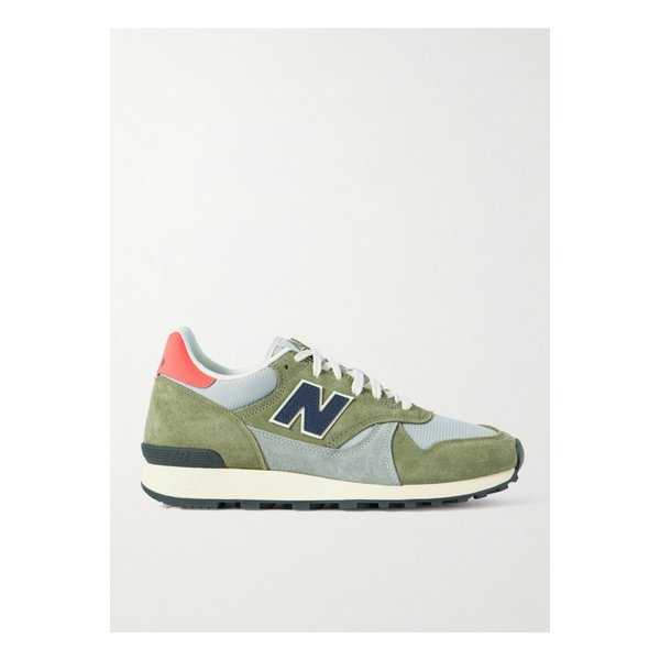 475 가죽 트리밍 메시 스웨이드 스니커즈 밀리터리 그린 1647597353264514