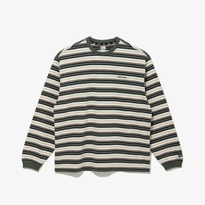 멀티 보더 롱 슬리브 티셔츠 아이보리_14939813