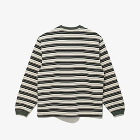 멀티 보더 롱 슬리브 티셔츠 아이보리_14939813