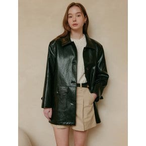 브루클린 레더 자켓_블랙 / BROOKLYN LEATHER JACKET_BLACK