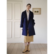 스웨이드 하프 트렌치 네이비 SUEDE HALF TRENCH NAVY