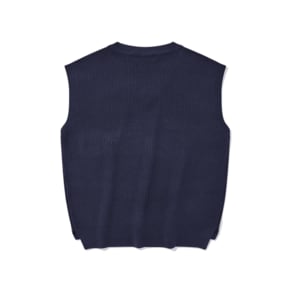 SP OVERSIZE SIDE SLITS KNIT VEST-NAVY