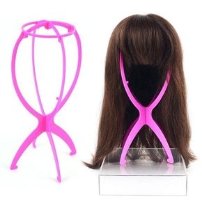 가발 거치대고급 핑크 걸이 진열 스텐드 보관대 조립식