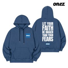 원즈 OZ 기모 후드티 FAITH & FEARS (OZ031) 스틸블루