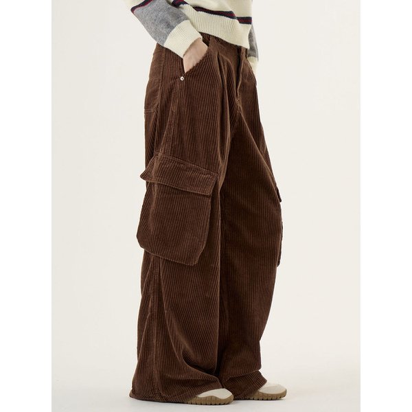 코듀로이 카고 팬츠 브라운_Corduroy  Cargo  Pants Brown