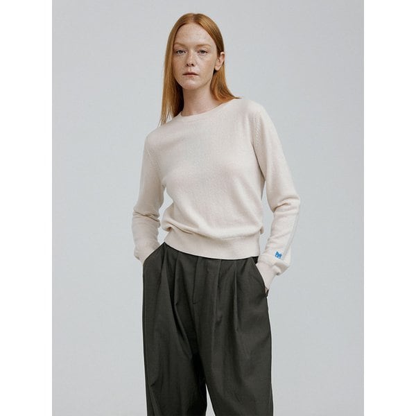 MONY round neck cashmere knit [vanilla]