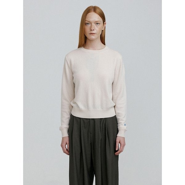 MONY round neck cashmere knit [vanilla]