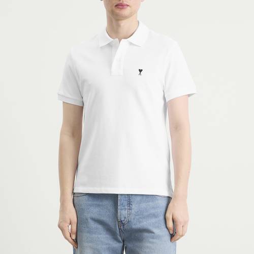 AMI Paris Contrasted Ami De Coeur Polo Shirt
