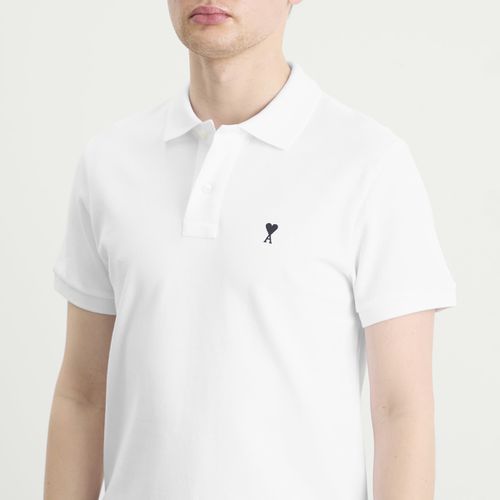 AMI Paris Contrasted Ami De Coeur Polo Shirt