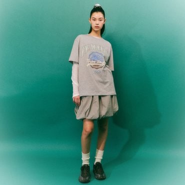 레이브 String Mini Skirt in Grey VW4SS126-12