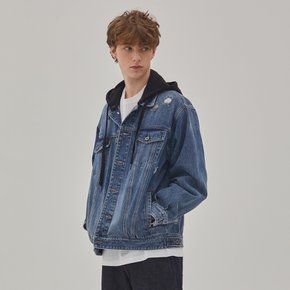 DENIM HOOD TRUCKER JACKET_DETACHABLE HOOD