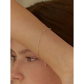 [연말 스페셜 6mm+10mm 진주귀걸이 증정][925 silver] Shining point ball bracelet